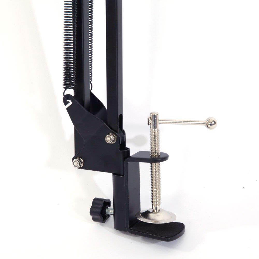 Z-ZTDM Professional Adjustable Metal Scissor Arm Microphone Stand,Foldable Recording Cantilever Fit for Stores, Families, Stages, Studios, Broadcasting and TV Stations Black