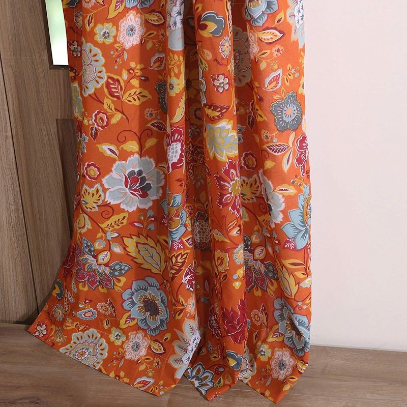 Greenland Home Fashion Astoria Festive Window Curtain Panel - 42 x 63, Orange