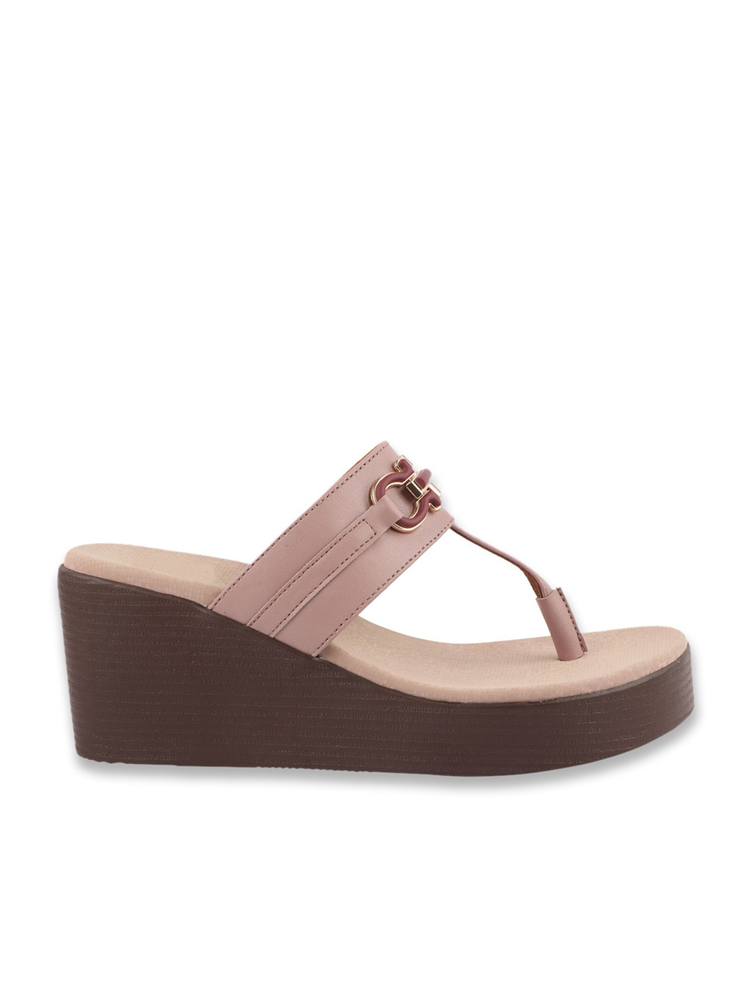 MediFeet Women's Onion Pink T-Strap Wedges