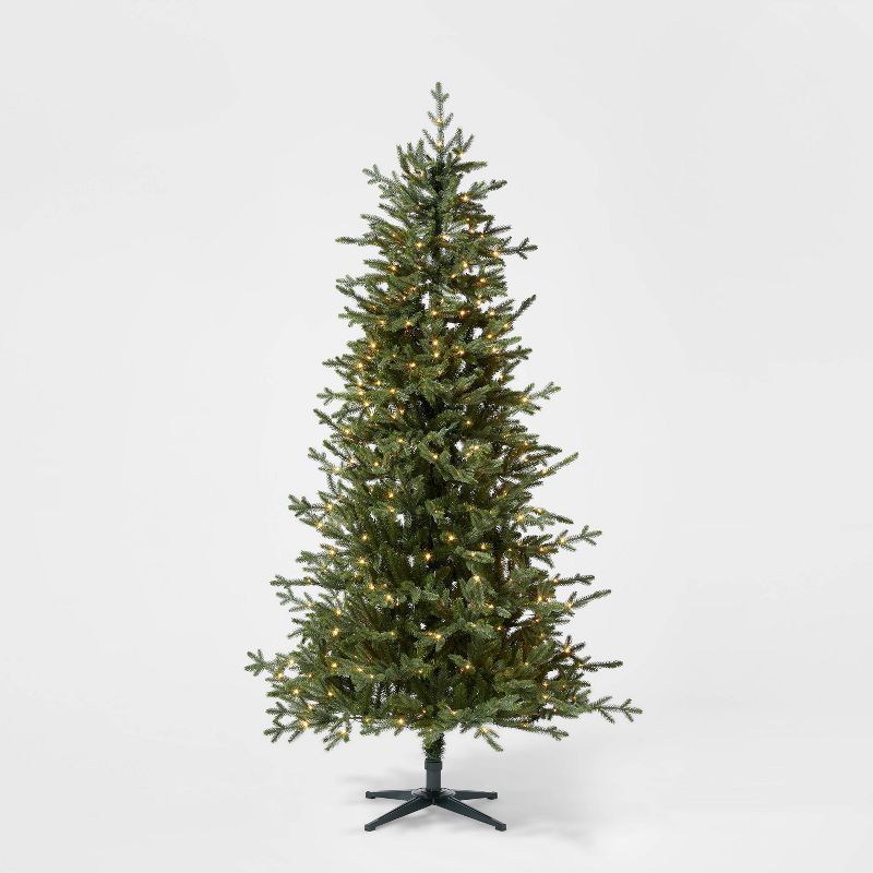 7ft Pre-Lit Balsam Fir Artificial Tree LED Warm White Dew Drop Lights with AutoConnect - Wondershop™