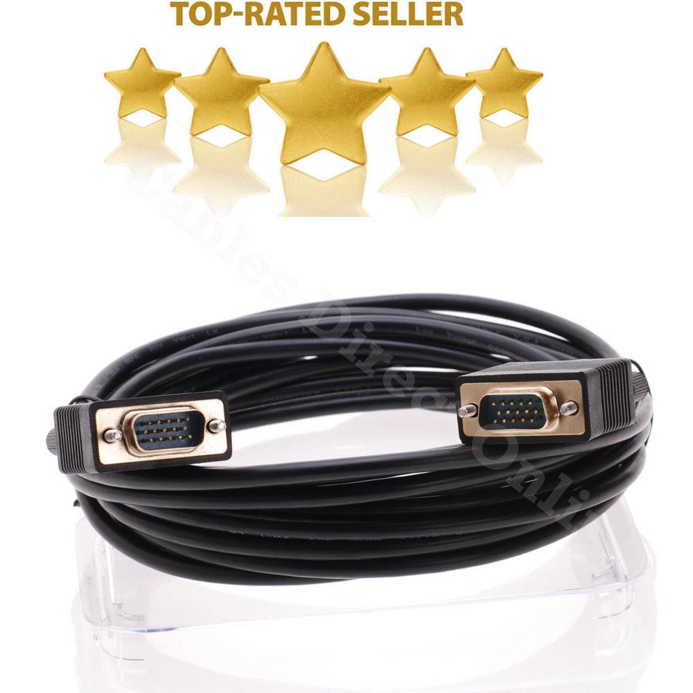 30FT HD15 PIN SVGA SUPER VGA Monitor Cable M Male