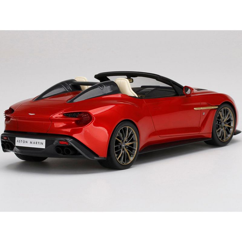 Aston Martin Vanquish Zagato Speedster Lava Red Metallic 1/18 Model Car by Top Speed