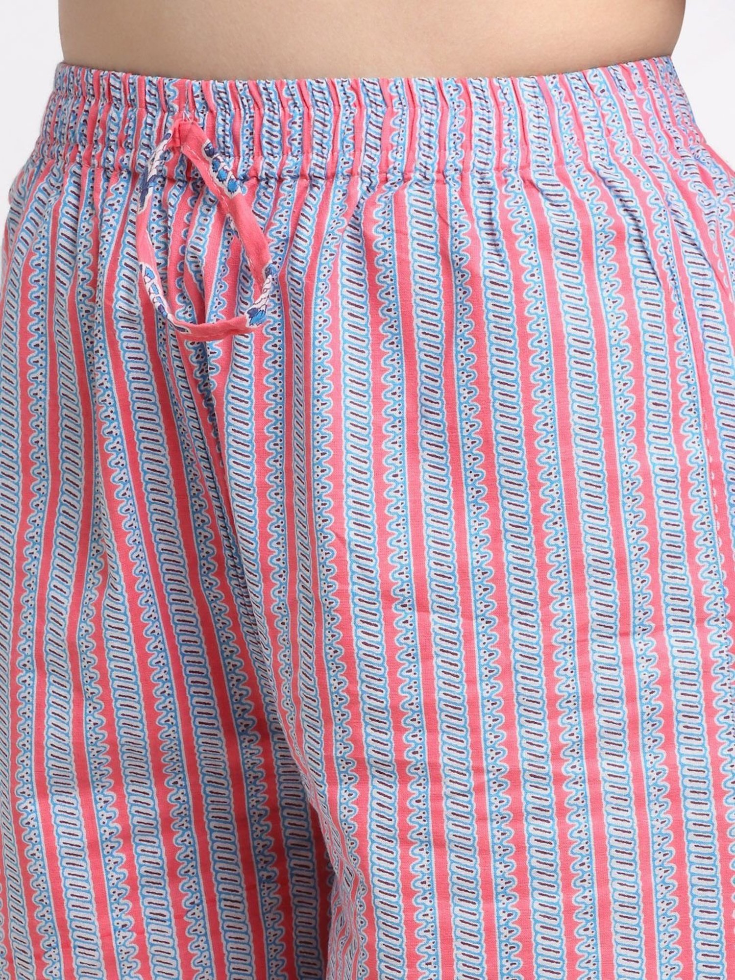 NEUDIS Pink Cotton Floral Print Top Shorts Set