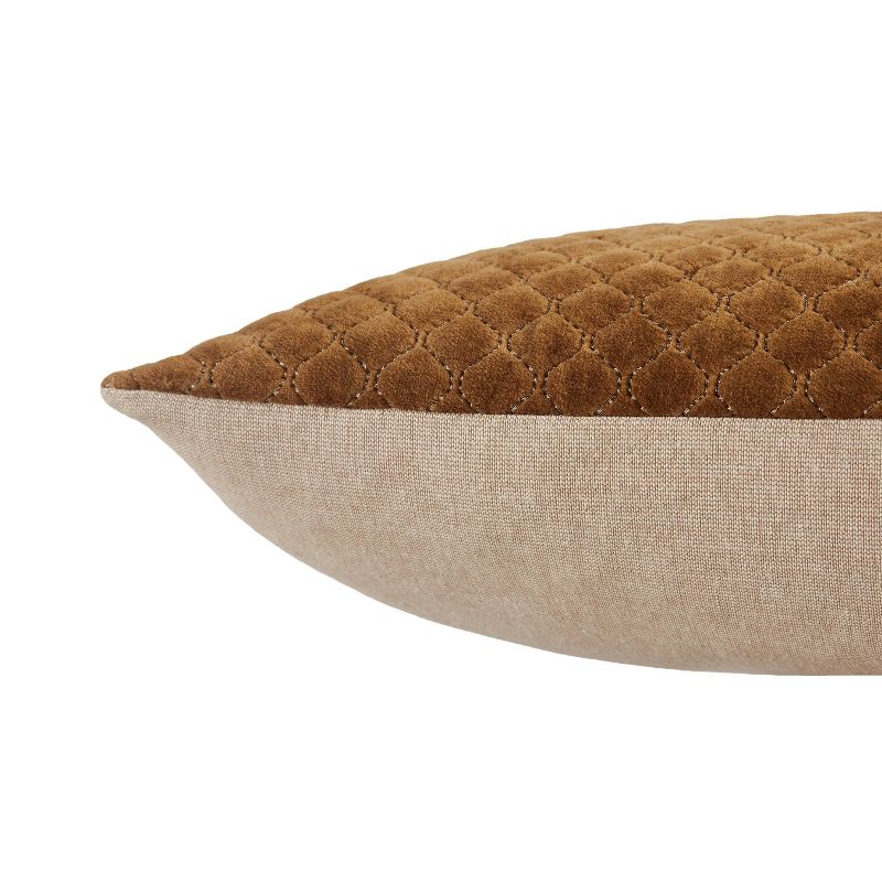 13&#34;x21&#34; Oversize Rawlings Trellis Poly Filled Lumbar Throw Pillow Brown - Jaipur Living