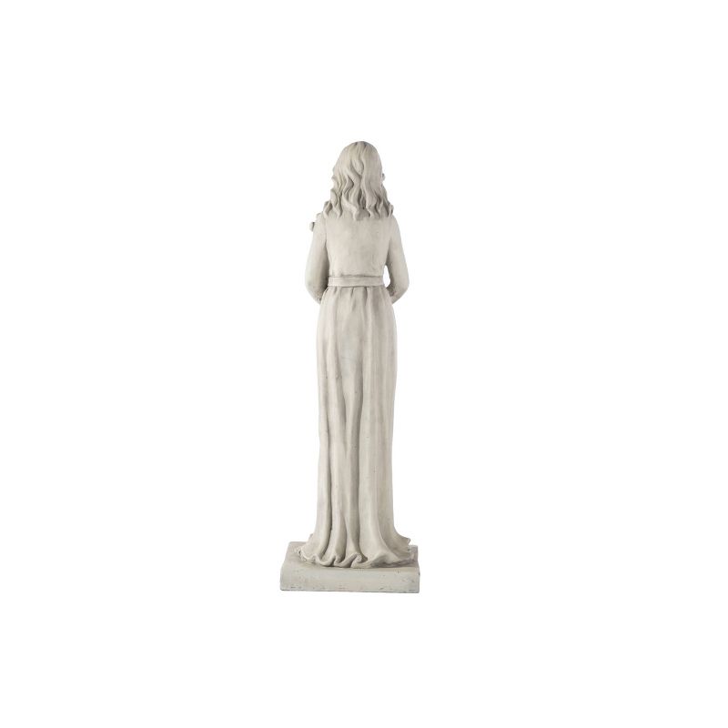 29.25&#34; Indoor/Outdoor Resin Woman with Lily Statue White - Alfresco Home LLC