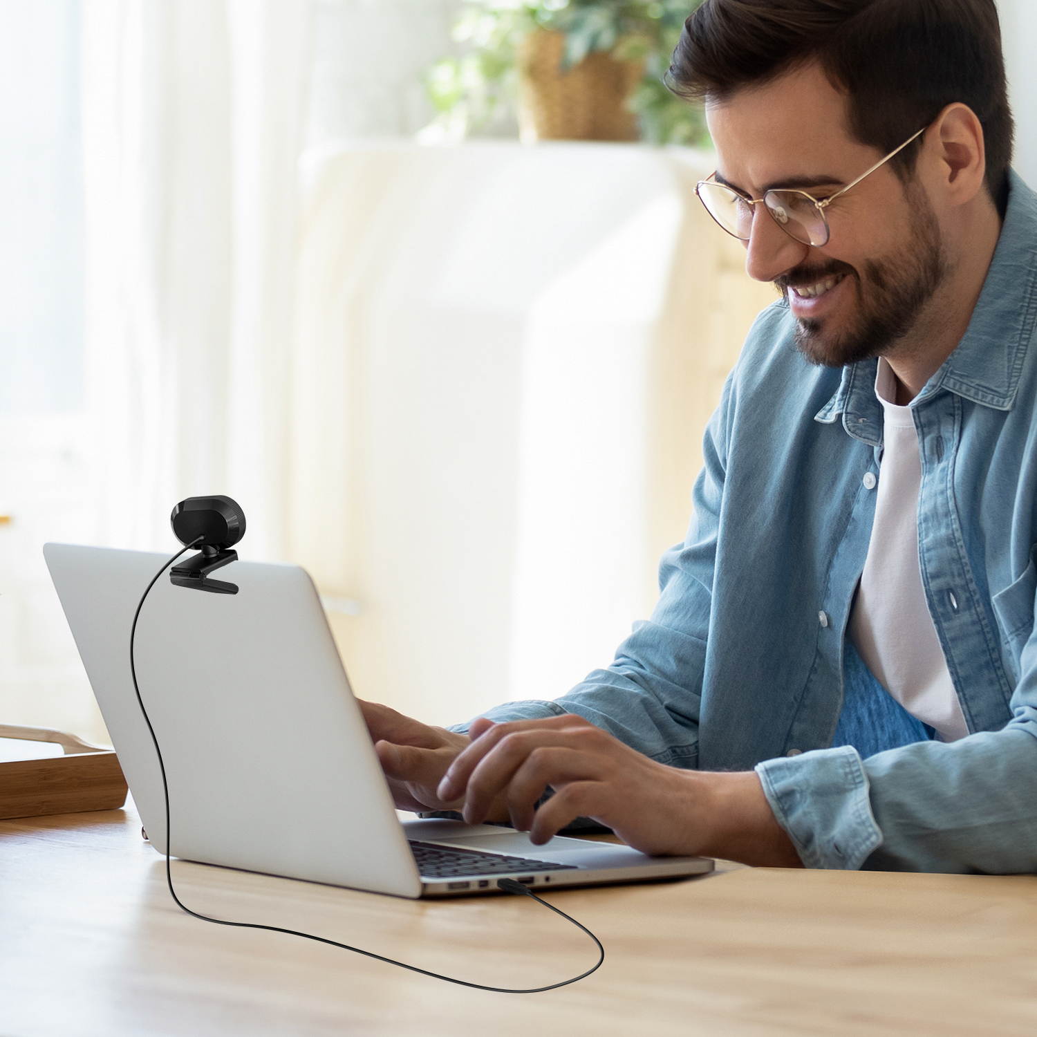 Z-EDGE ZW511 Full HD 1080P Webcam Auto Focus Web Camera for PC/Desktop/Laptop, Built-in Dual Stereo Microphone, Plug & Play, Compatible with Windows/Android/MAC OS