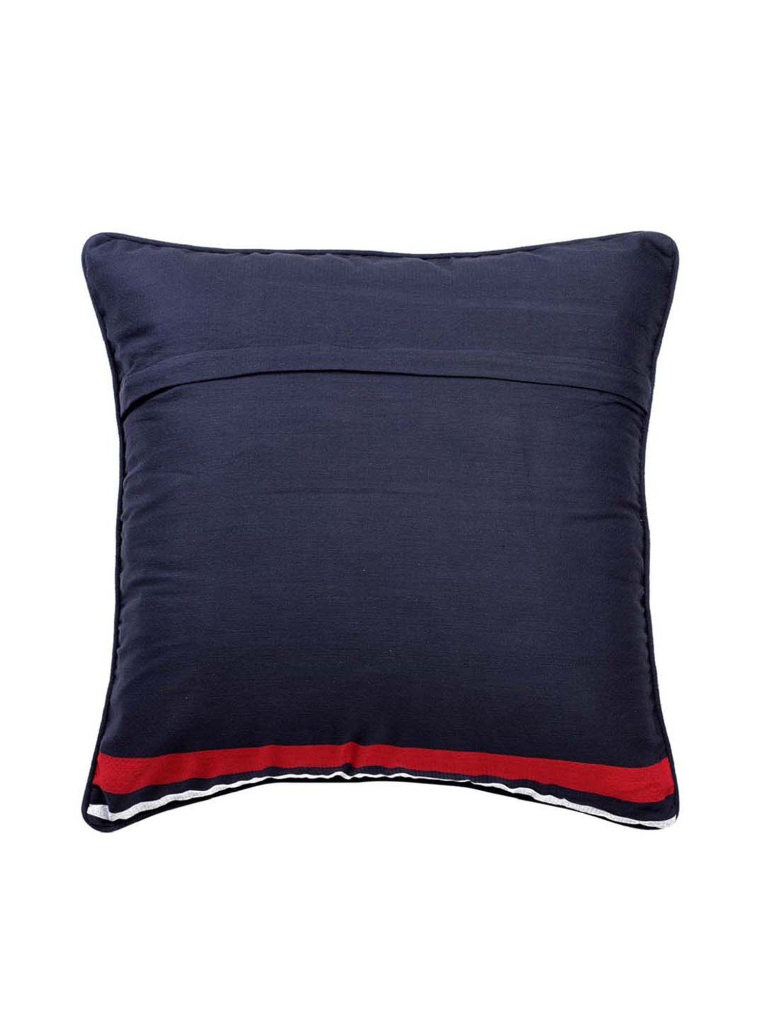 Swayam Red & White Cotton 60 cm x 60 cm Cushion Covers - Set of 2