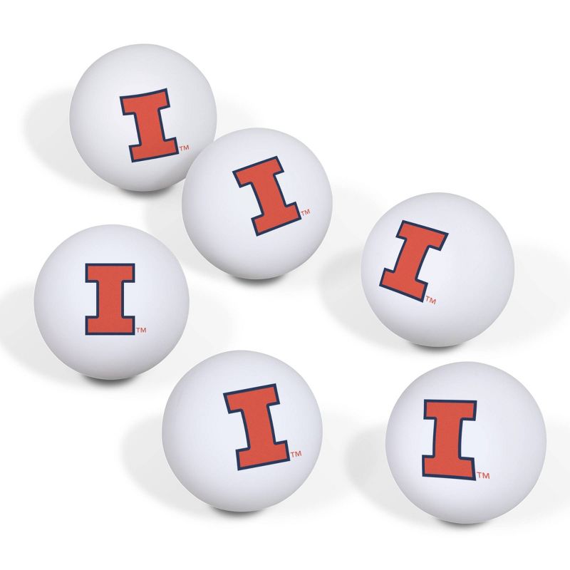 NCAA Illinois Fighting Illini Table Tennis Balls 6pk