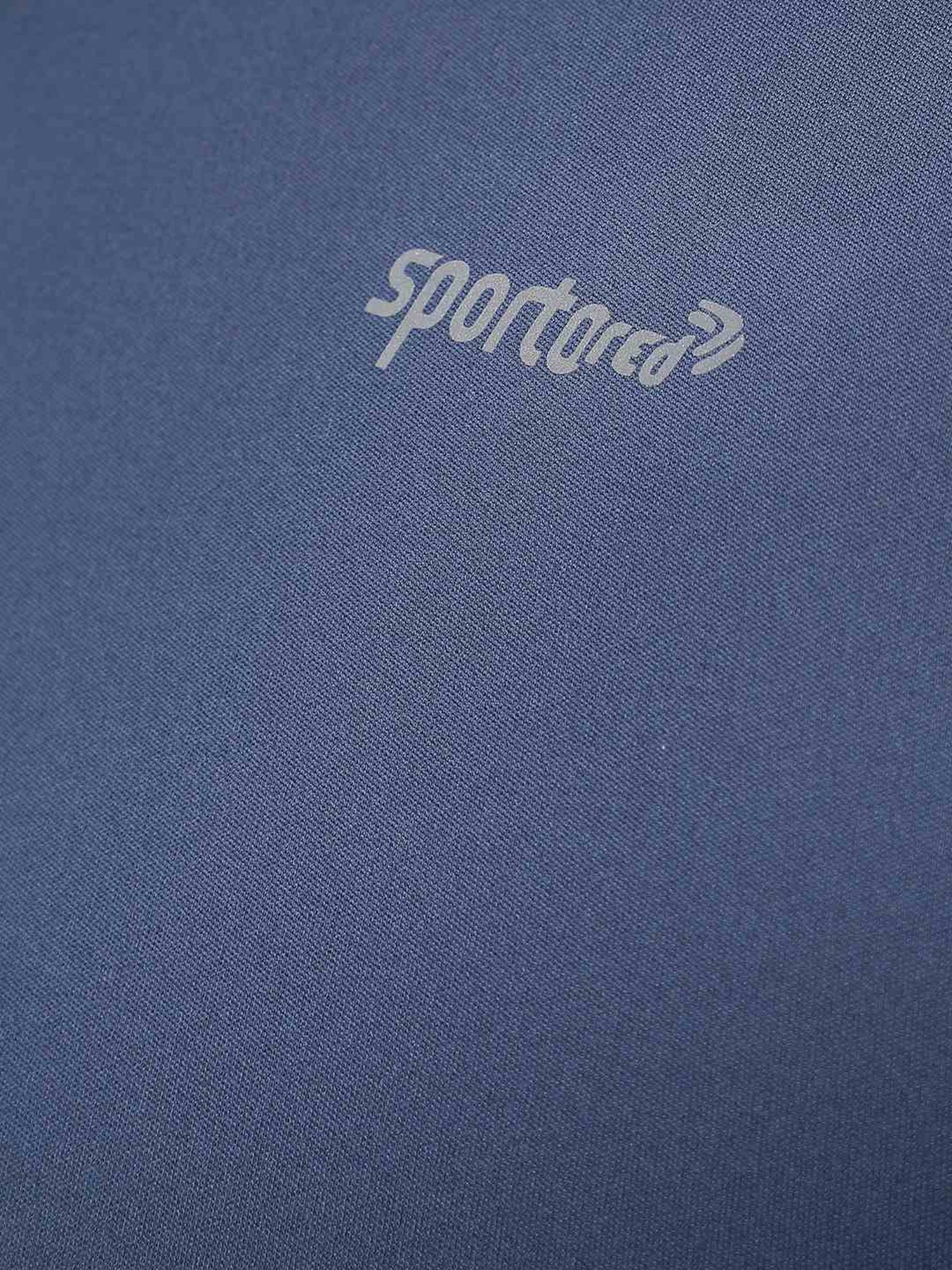 Sporto Navy Regular Fit Colour Block Sports T-Shirt