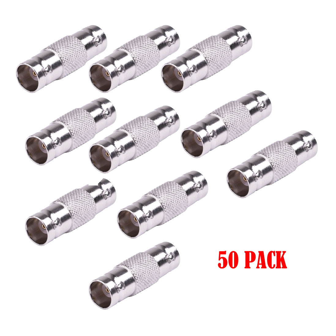 CCTV Camera BNC Female to BNC F Coupler Cable Converter Connector Adapter 50/pk