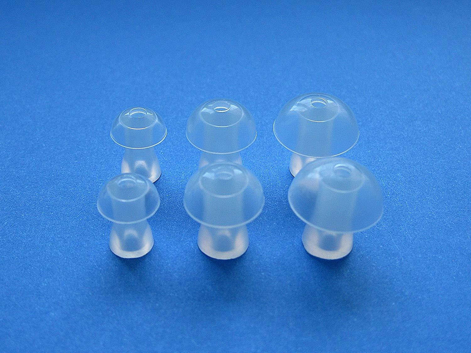 6 pcs S/M/L Soft Replacement Mushroom Domes Eartips Earbuds for Shure SE Series: SE110 SE115 SE210 SE315 SE420 SE425 SE530 PTH SE535 and Shure E3c E4c E4G E5c I3C i4c SCL3 SCL4 SCL5 In Ear Earphones