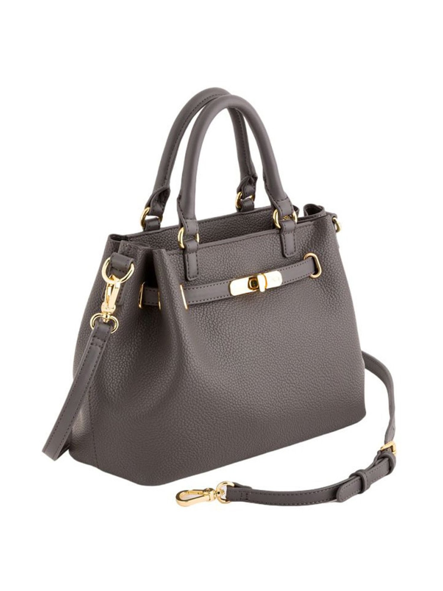 Carpisa Ermione V1 Grey Faux Leather Solid Handbag