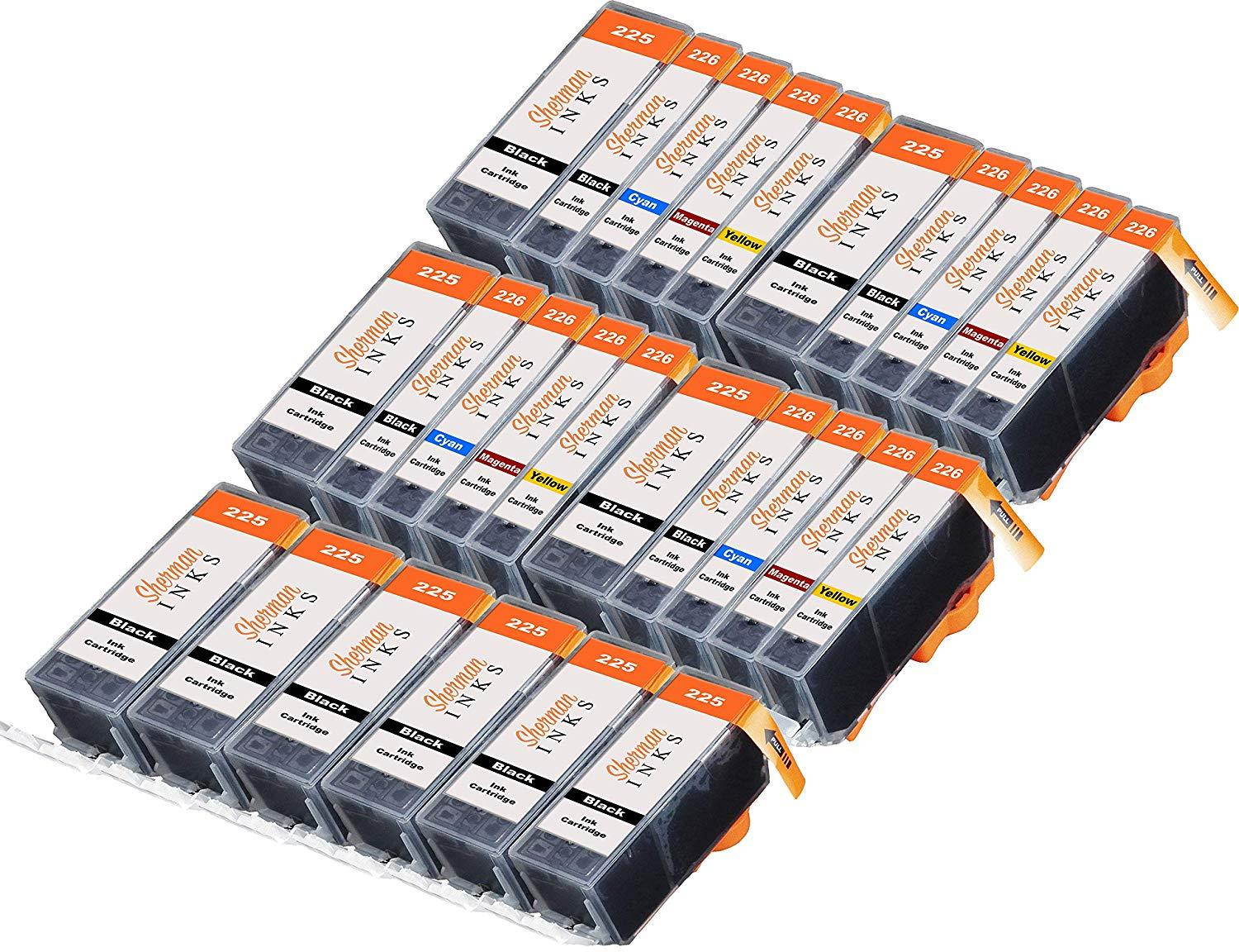 Sherman Replacement Ink Cartridge 26 Pack CLI-226 226 PGI-225 225 for Printer: Canon PIXMA iP4820 iP4920 iX6520 MG5120 MG5220 MG5320 MX712 MX882 MX892