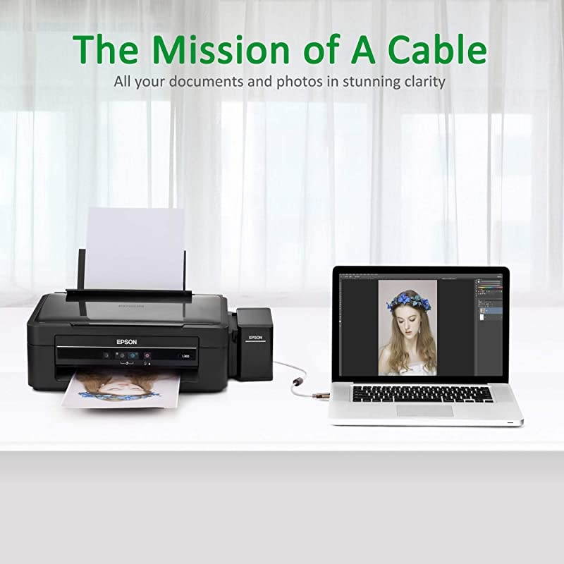 Cable 30Ft,2.0 Scanner Cable Cord USB Type A Male to B Male High Speed for HP, Canon, Lexmark,Dell, Xerox, Samsung etc(30 Ft/10M)