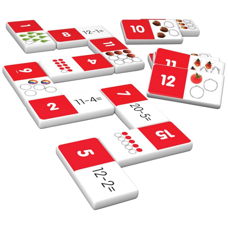 Junior Learning Addition and Subtraction Dominoes Game Set - 56 Dominoes
