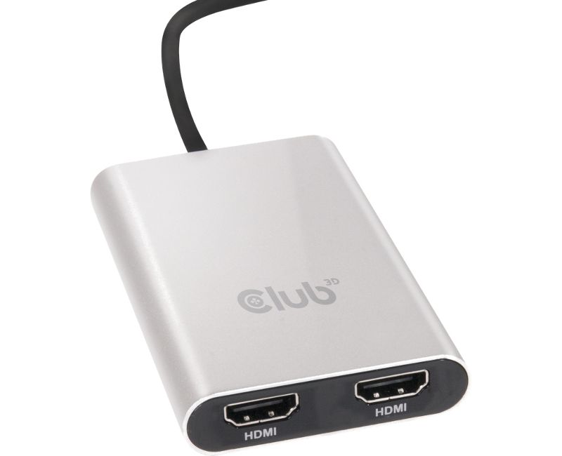 Club3D Displayport CSV-1577 Thunderbolt 3 Dual DisplayPort Output Display Adapter for Windows and MAC OSX Compatible Systems, Supports Two 4K 60Hz ...