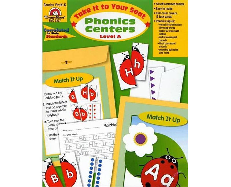 Phonics Centers Level A - (Take It to Your Seat) (Paperback)