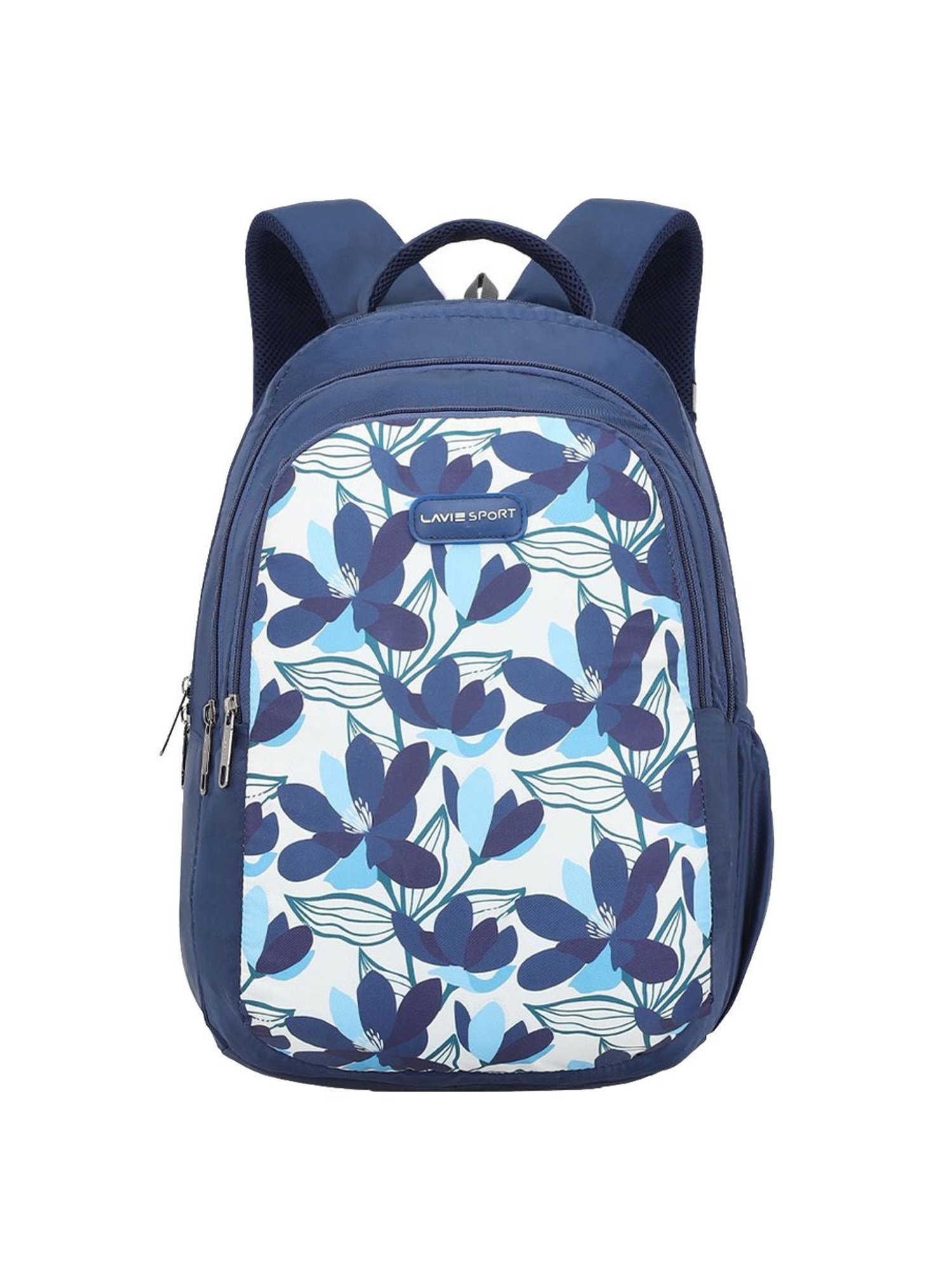 Lavie Sport Carolina Navy Polyester Printed Laptop Backpack - 26 Ltrs