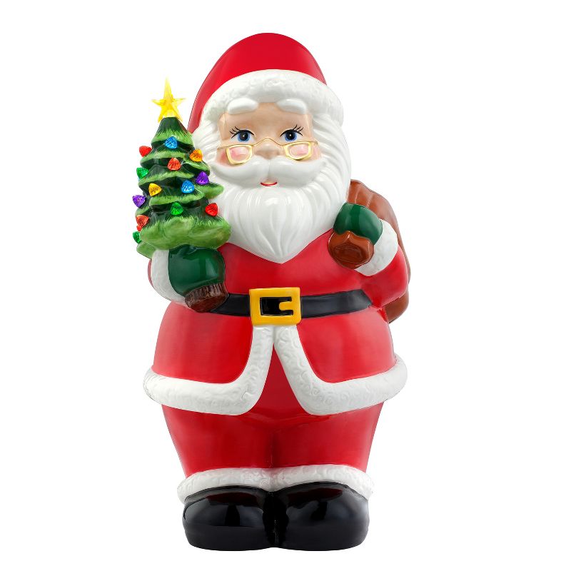 Mr. Christmas Nostalgic Santa Claus LED Ceramic Figure Christmas Decoration- 22"