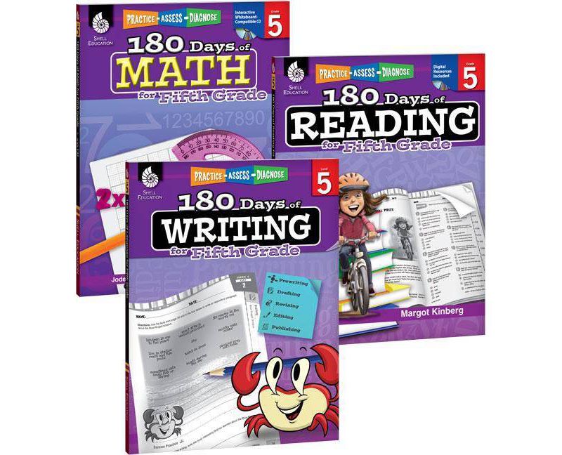 180 Days of Reading, Writing and Math for Fifth Grade - (180 Days of Practice) by  Margot Kinberg & Torrey Maloof & Jodene Smith (Paperback)