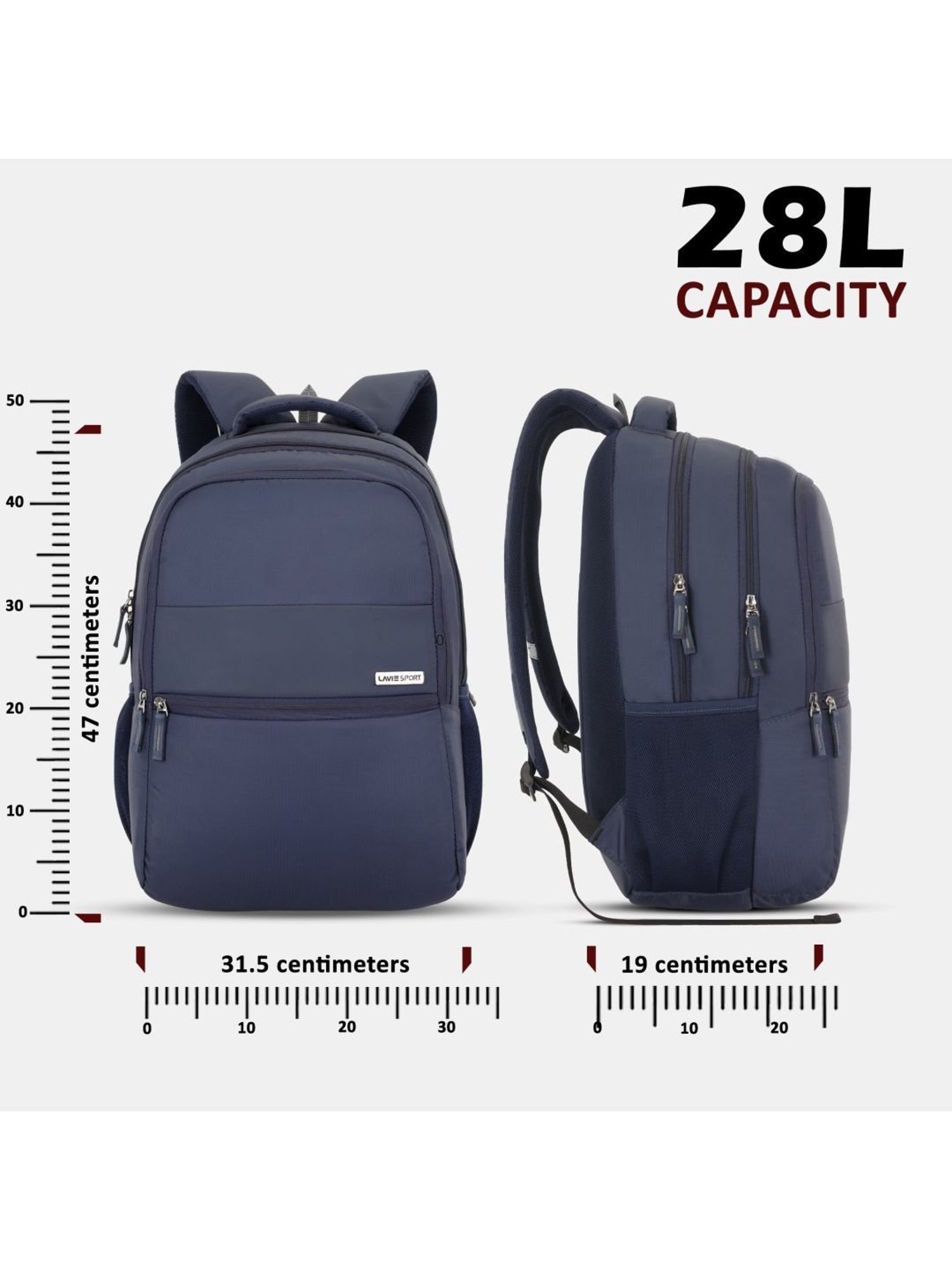 LAVIE SPORT Navy Solid Laptop Backpack