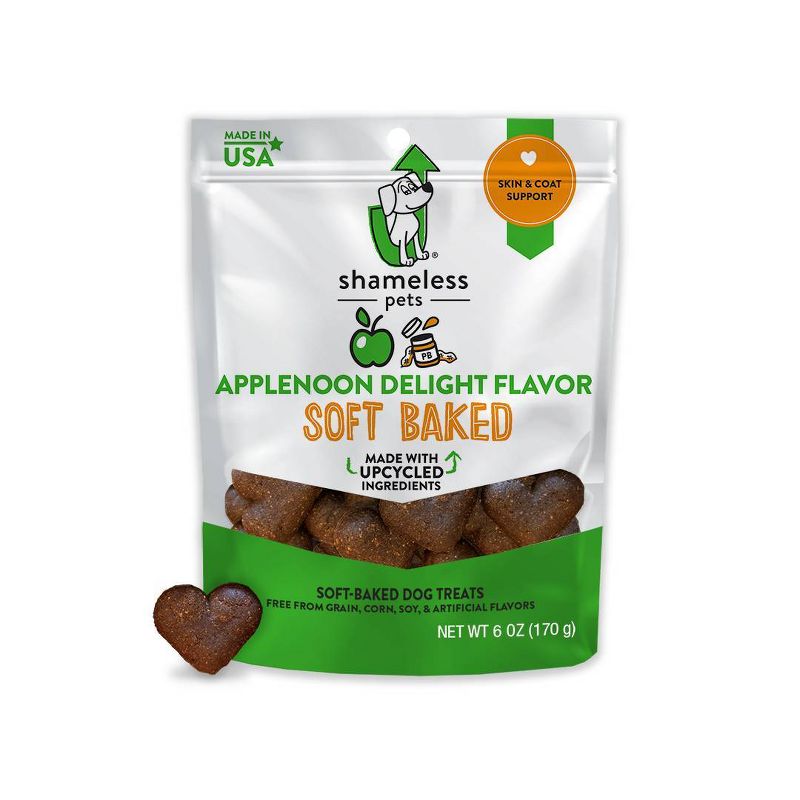 Shameless Pets Applenoon Delight Flavor Soft Baked Chewy Dog Treats - 6oz