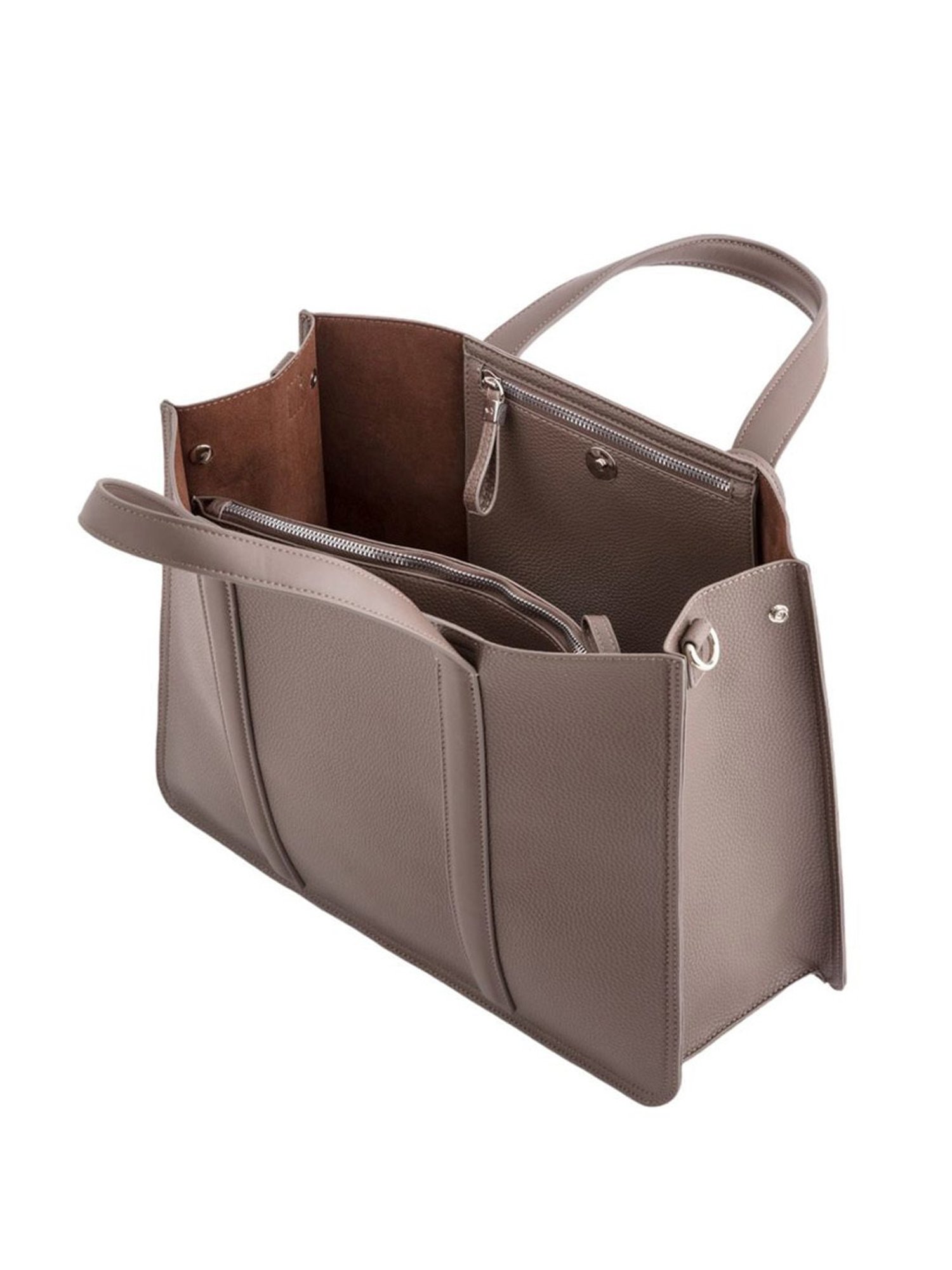 Carpisa New Waikiki Taupe Faux Leather Solid Tote Handbag