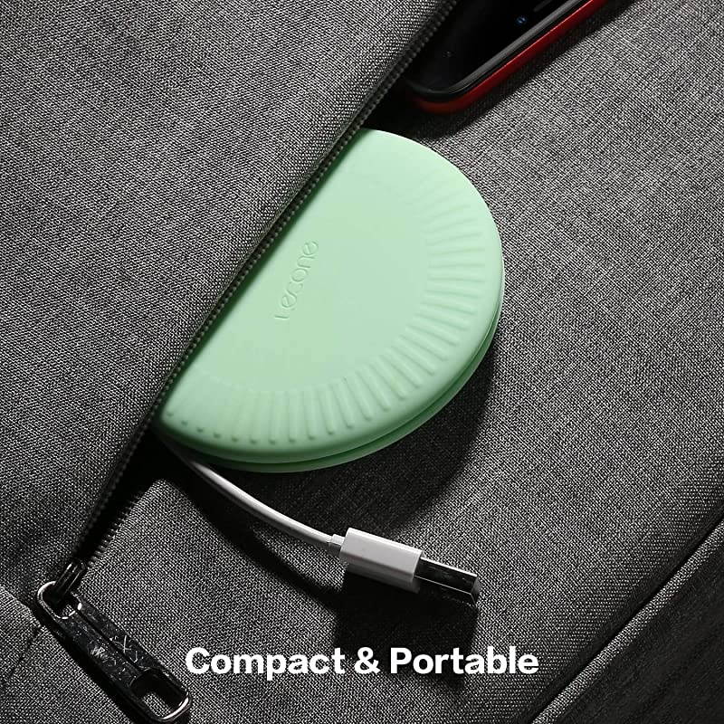 Wireless ChargerUltra Compact 10W Fast Charging Pad for Samsung Note 2098 S20S10S8 75W for iPhone SE 11 XRXSX 8 Plus 5W for Airpods and More Light Green