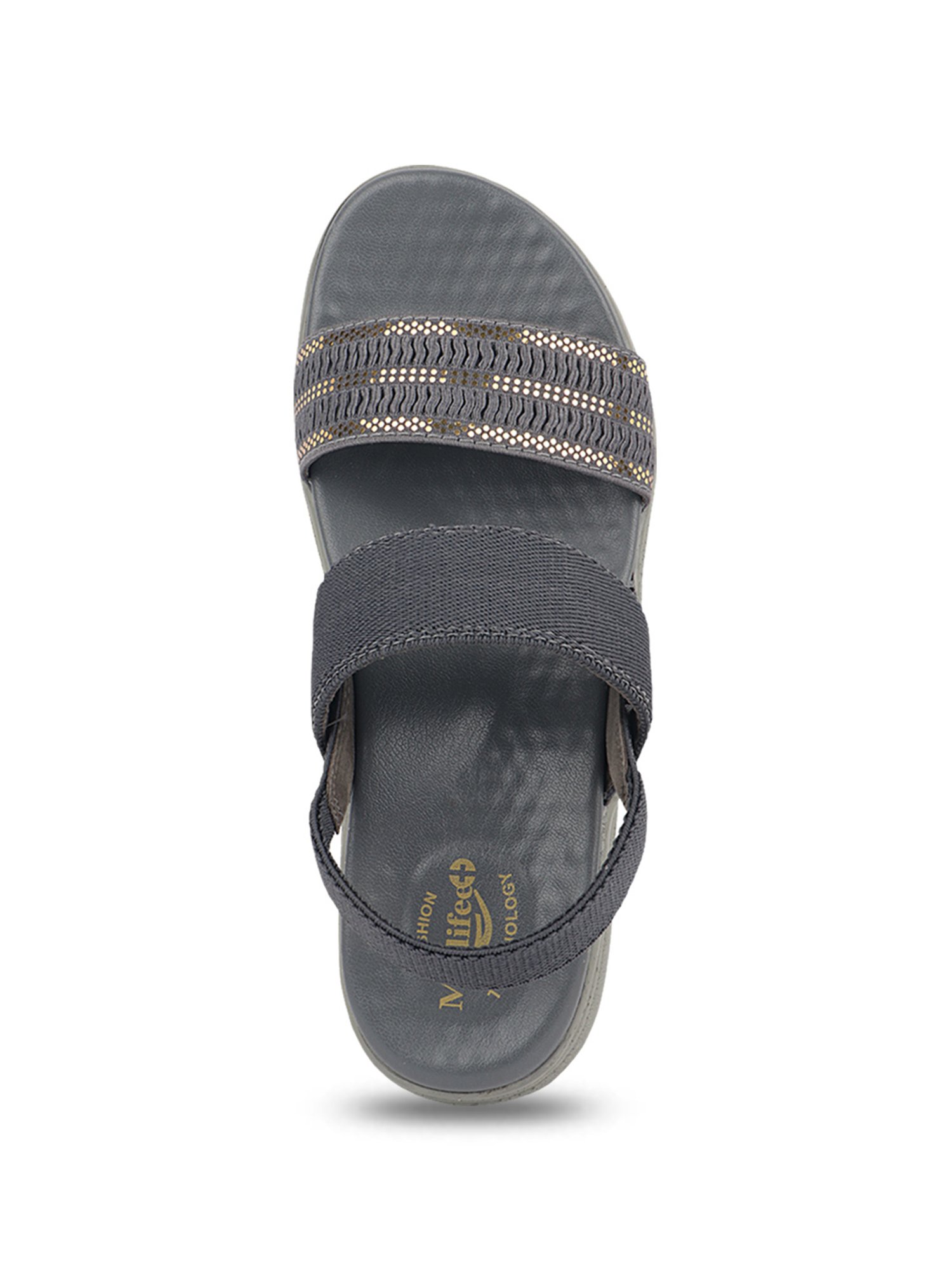 MediFeet Women's Grey Sling Back Wedges