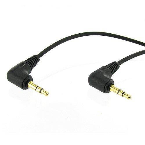 Valley Enterprises® 12' 3.5mm Male Right Angle to 3.5mm Male Right Angle Gold Stereo Audio