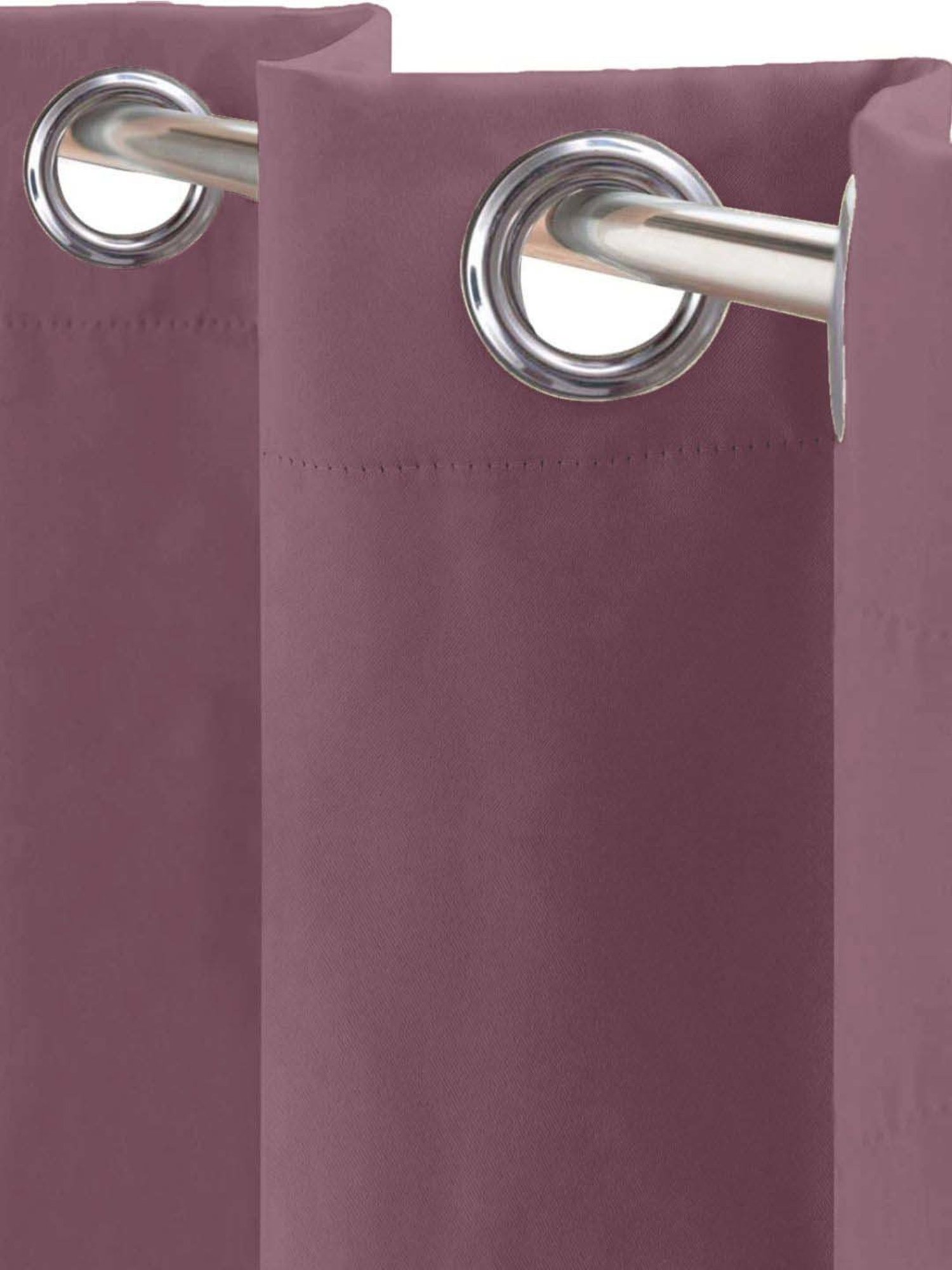 Urban Space Dark Purple Cotton Black Out Window Curtain - Set of 2