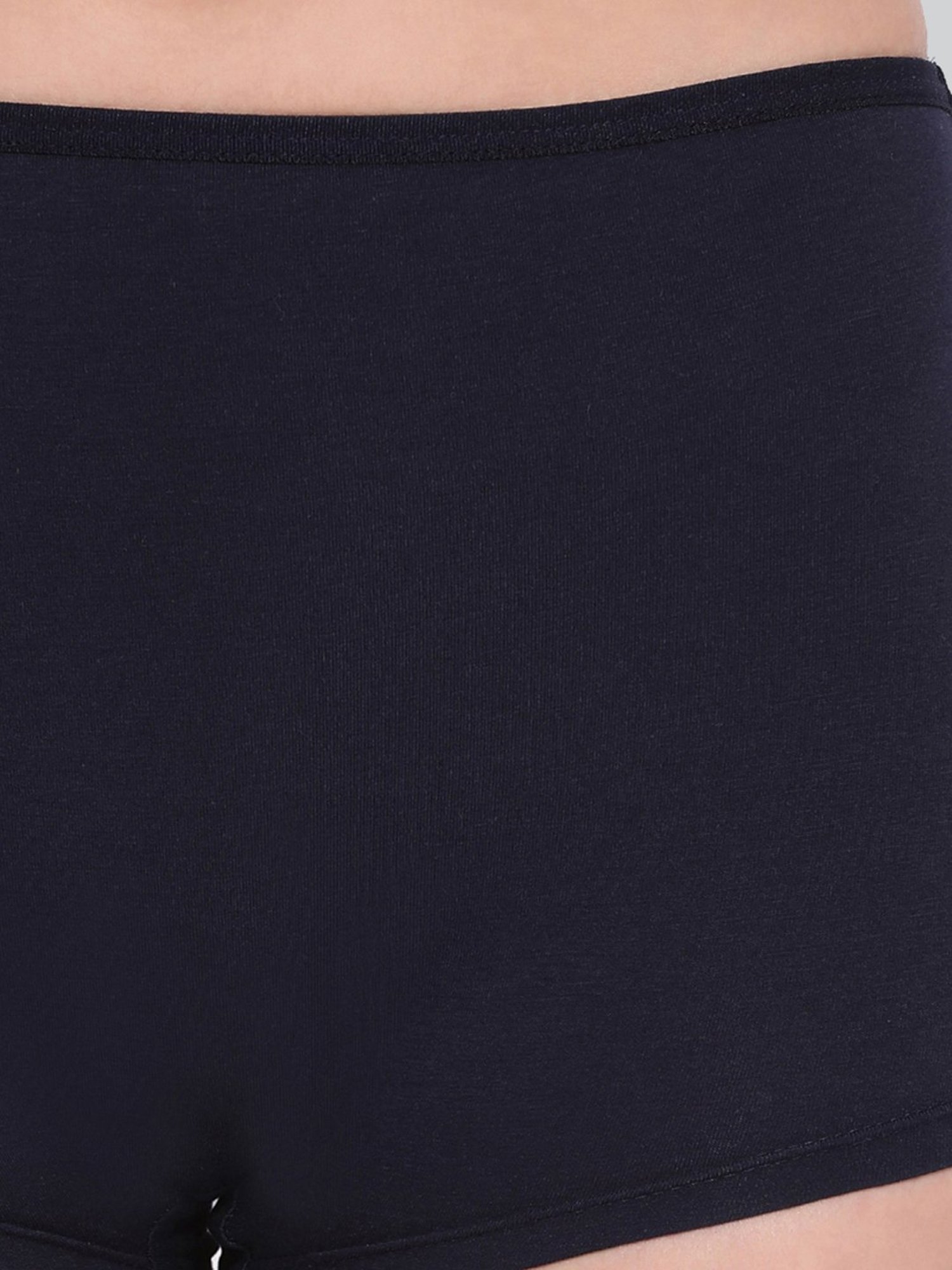 Lyra Navy Cotton Boy Shorts Panties - Pack Of 2