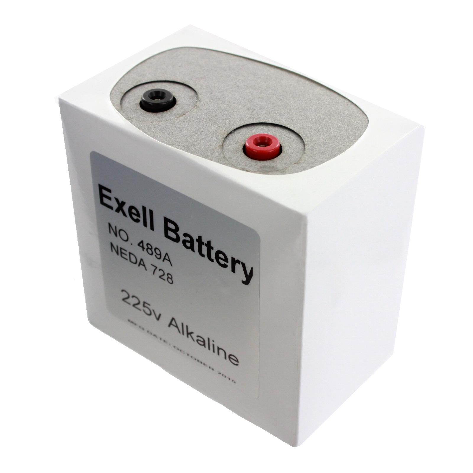 Exell 489A Alkaline 225V Battery NEDA 728 Replaces ER489, EVR-489, 728