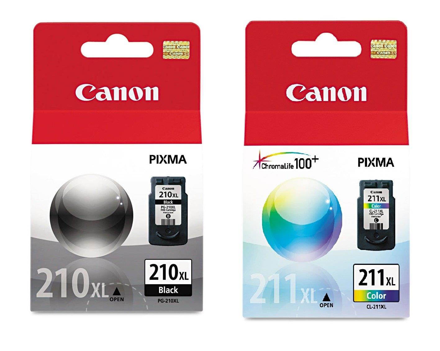 Canon PG-210XL/CL-211XL Extra High Yield Black and Color Ink Cartridge Set