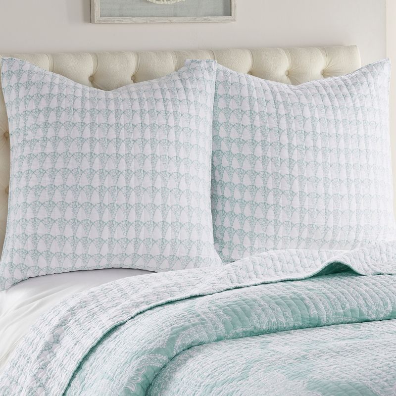 Mclain Paisley Euro Sham Set of 2 Seafoam - Levtex Home