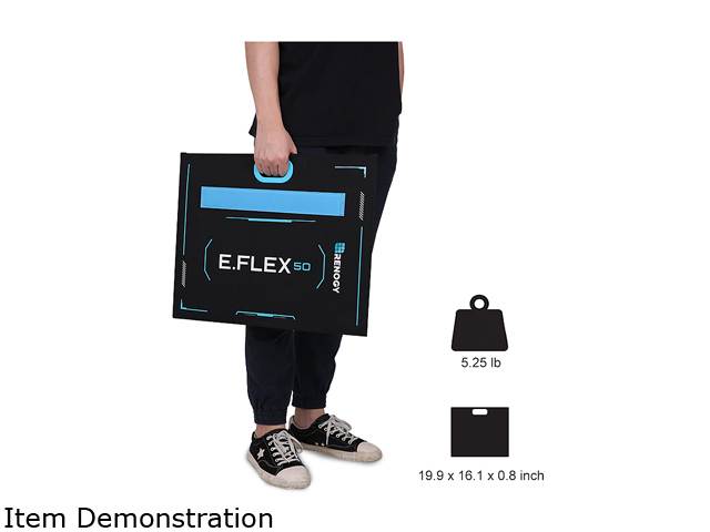 Renogy 50W Portable Monocrystalline Foldable Solar Panel with USB-C Port, and USB Port for Smartphones, Generators, Rechargeable Power Supplies, Laptops, Tablets, Outdoor, Camping