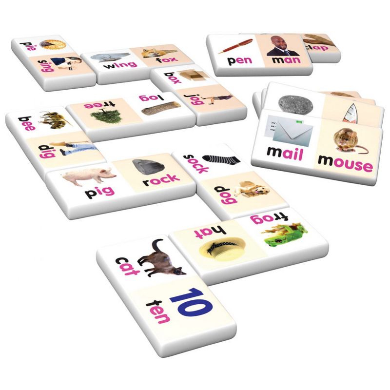 Junior Learning Rhyming & First Words Dominoes Game Set - 56 Dominoes