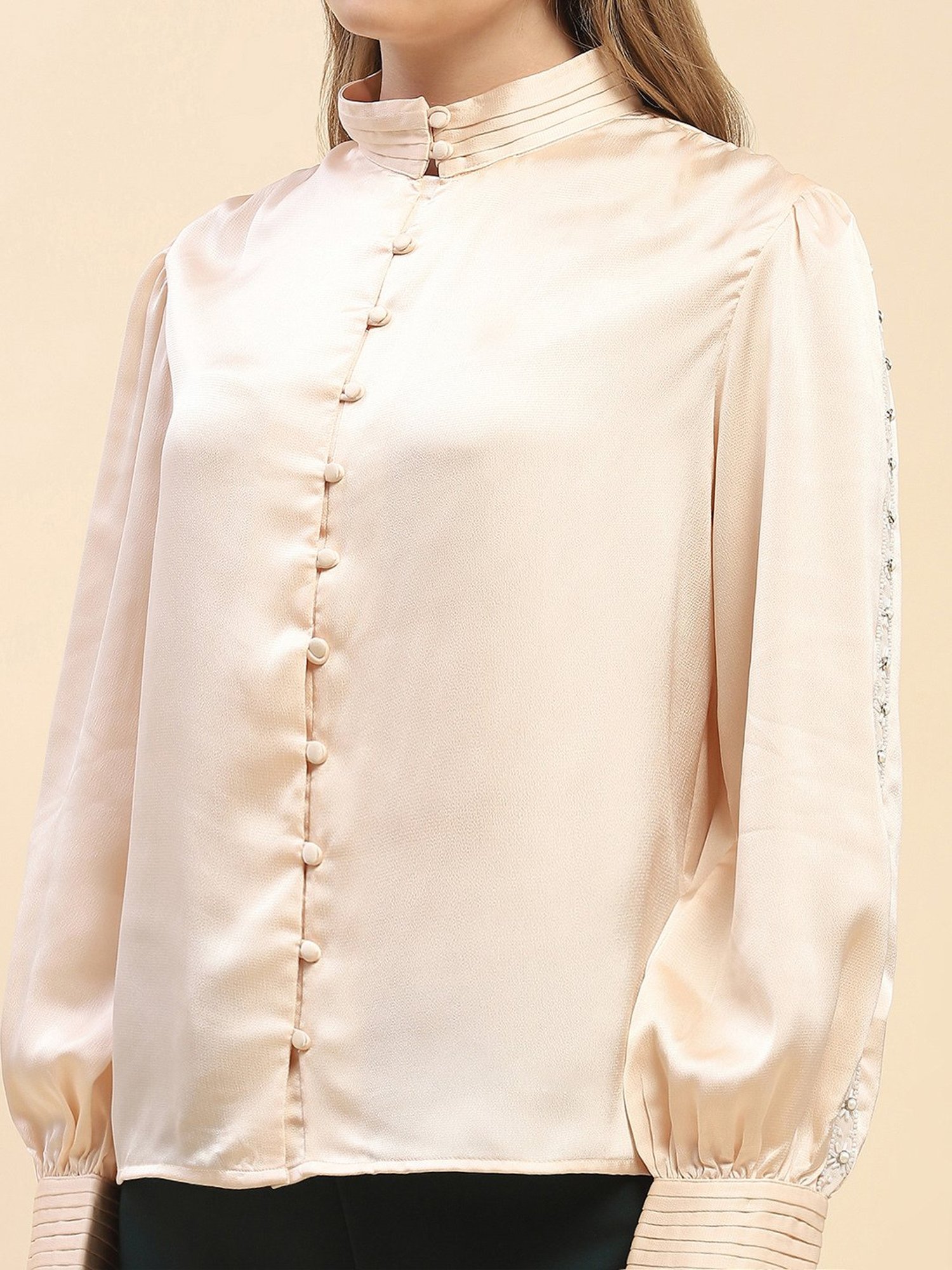 Camla Cream Regular Fit Shirt