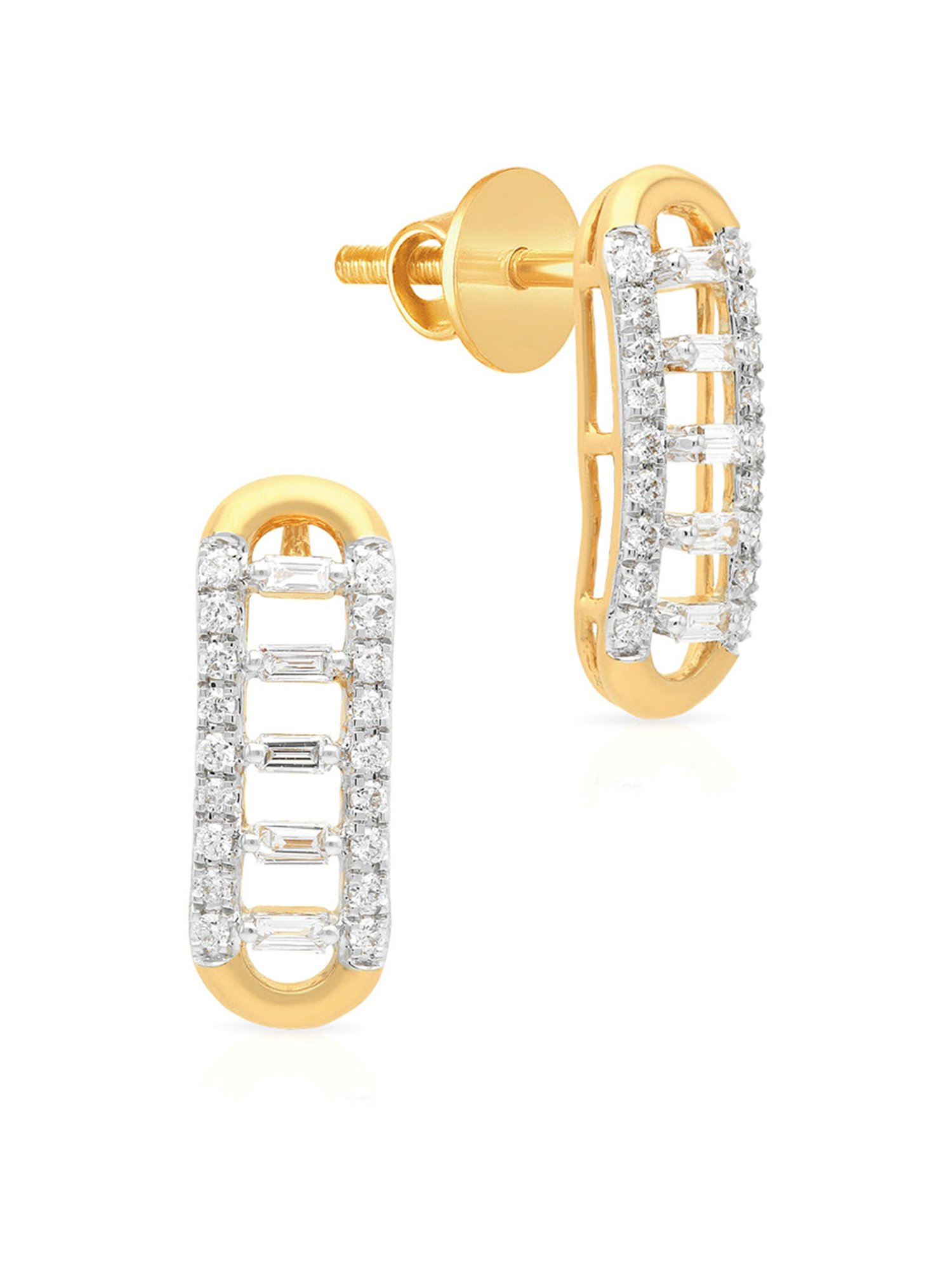 Malabar Gold and Diamonds 18k Yellow Gold Stud Earrings