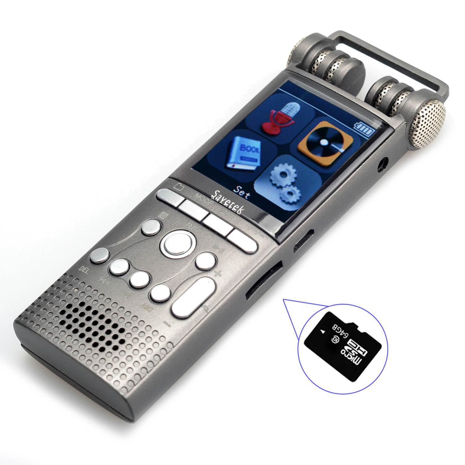 Professional Voice Activated Digital Voice Recorder 16GB USB Spy Pen Non-Stop 70hrs Recording PCM 1536Kbps,Support TF-Card, Cellphone Recorder and Dictaphone Recorder
