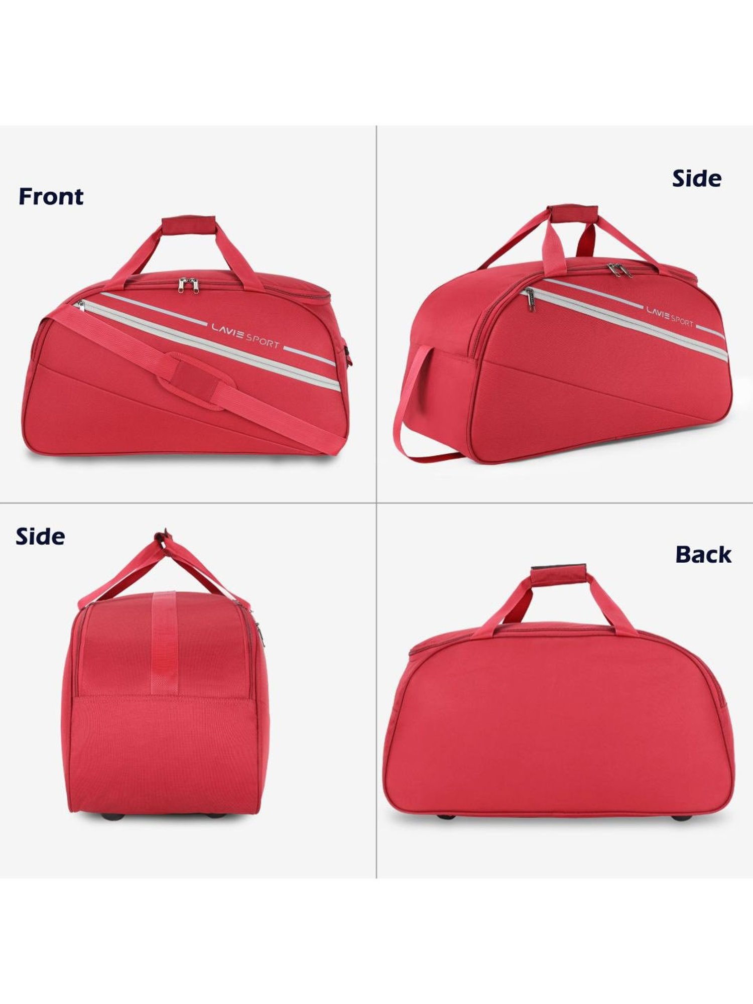 Lavie Sport Strato Medium 55 cms Duffle Bag  |  Duffle (Red)