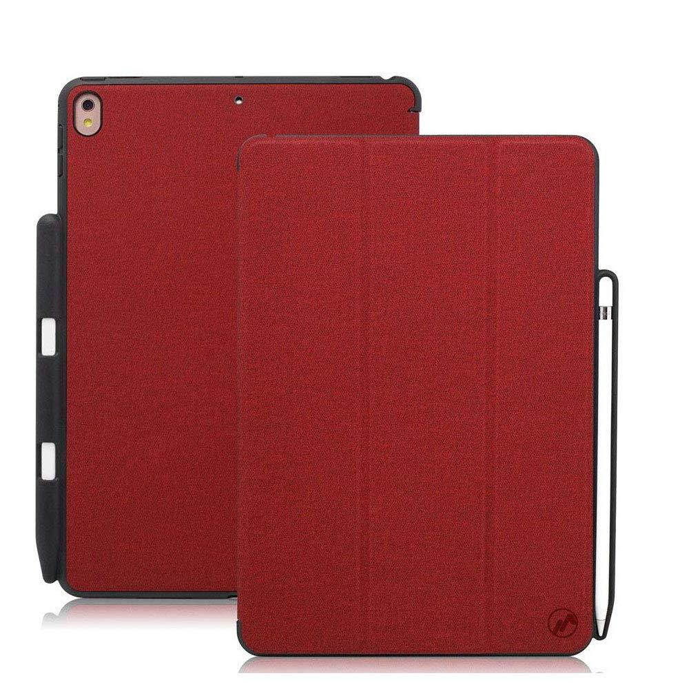 Maxace iPad Air 3rd Generation 2019 Case, Auto Sleep/Wake, with Apple Pencil Holder, Smart Stand Folio Cover for iPad Air 3rd Gen 2019/iPad Pro 10.5 2017 - Red