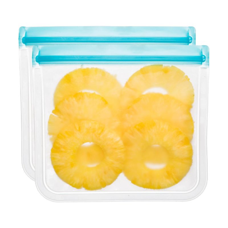 (re)zip Leak-Proof Lay Flat Aqua Lunch Bag - 2pk