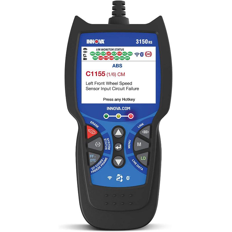 INNOVA 3150RS FixAssist Bluetooth Tech Scanner Code Live Data Reader Tool For ABS, SRS, and Battery Check Vehicle Diagnostics