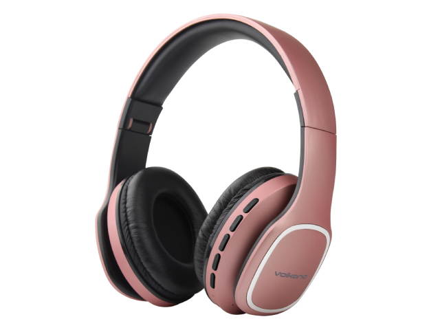 Volkano Wireless Headphones, 24 Hour Playtime Immersive Sound, Audifonos Inalambricosa Foldable Hands-Free Headset, FM Radio and Micro SD Card Slot, Android Compatible [Blue] - Phonic Series