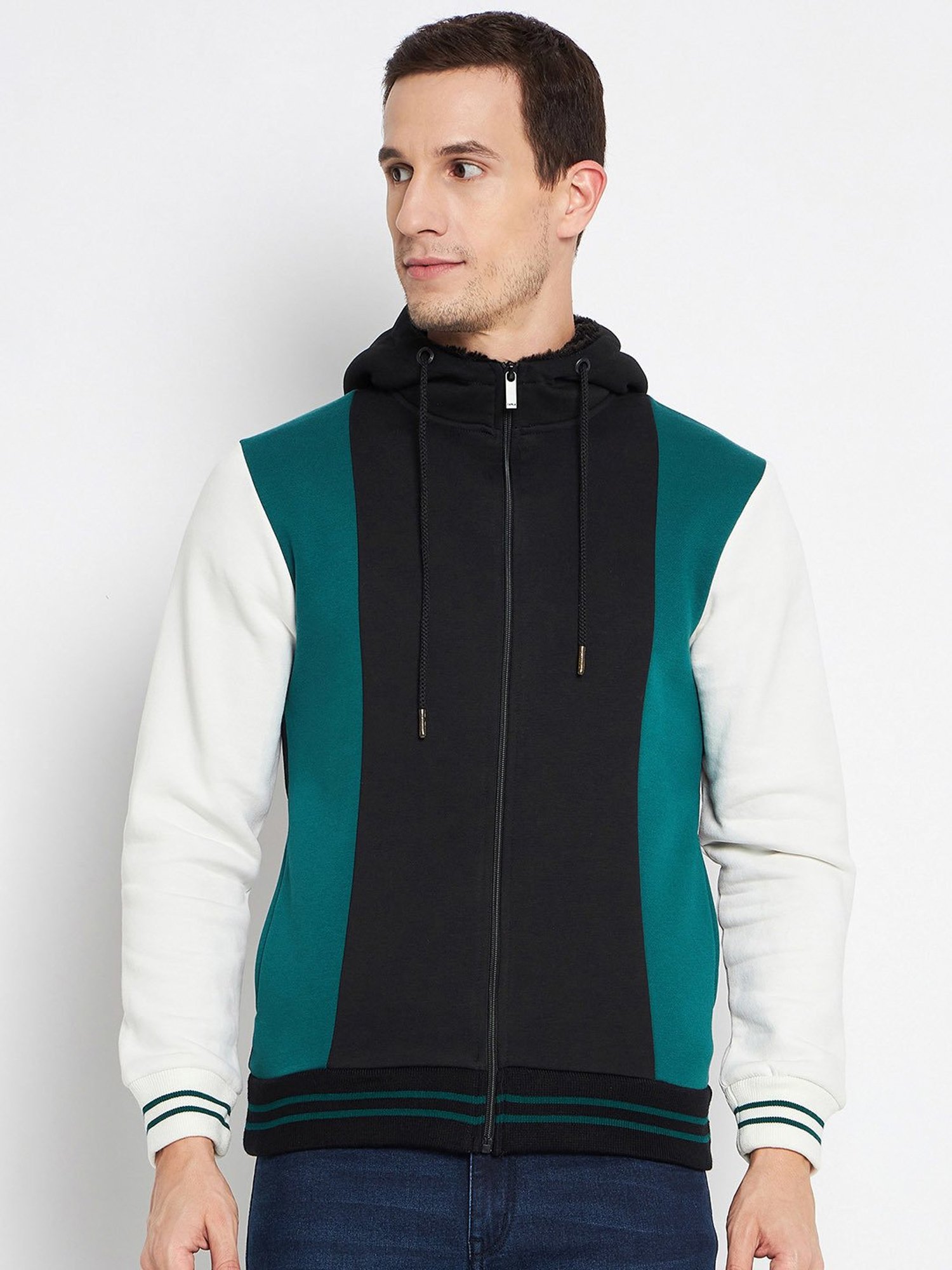 Camla Black Regular Fit Hooded Sweatshirt