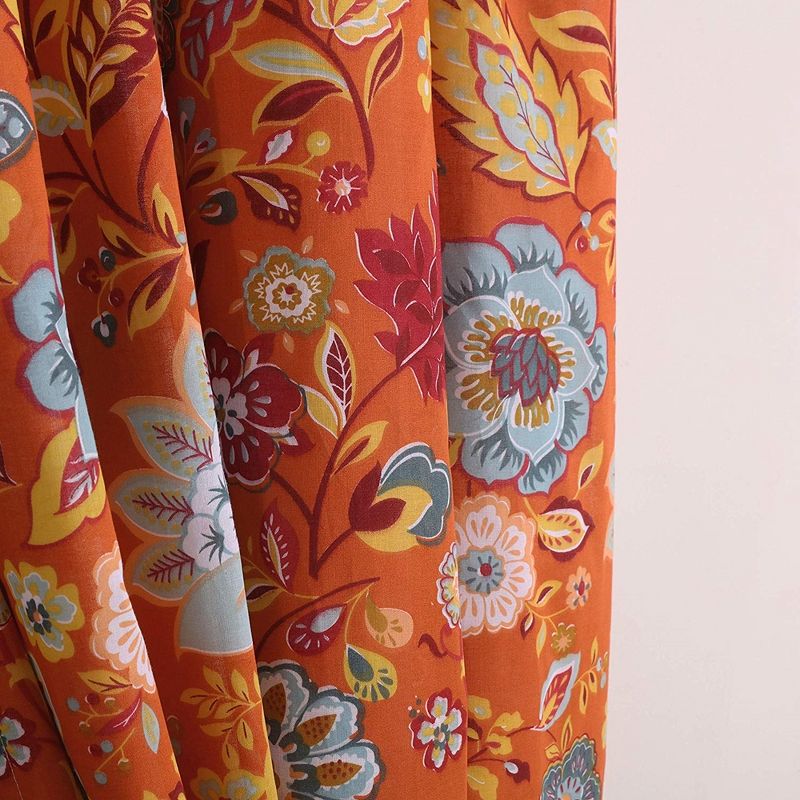 Greenland Home Fashion Astoria Festive Window Curtain Panel - 42 x 63, Orange