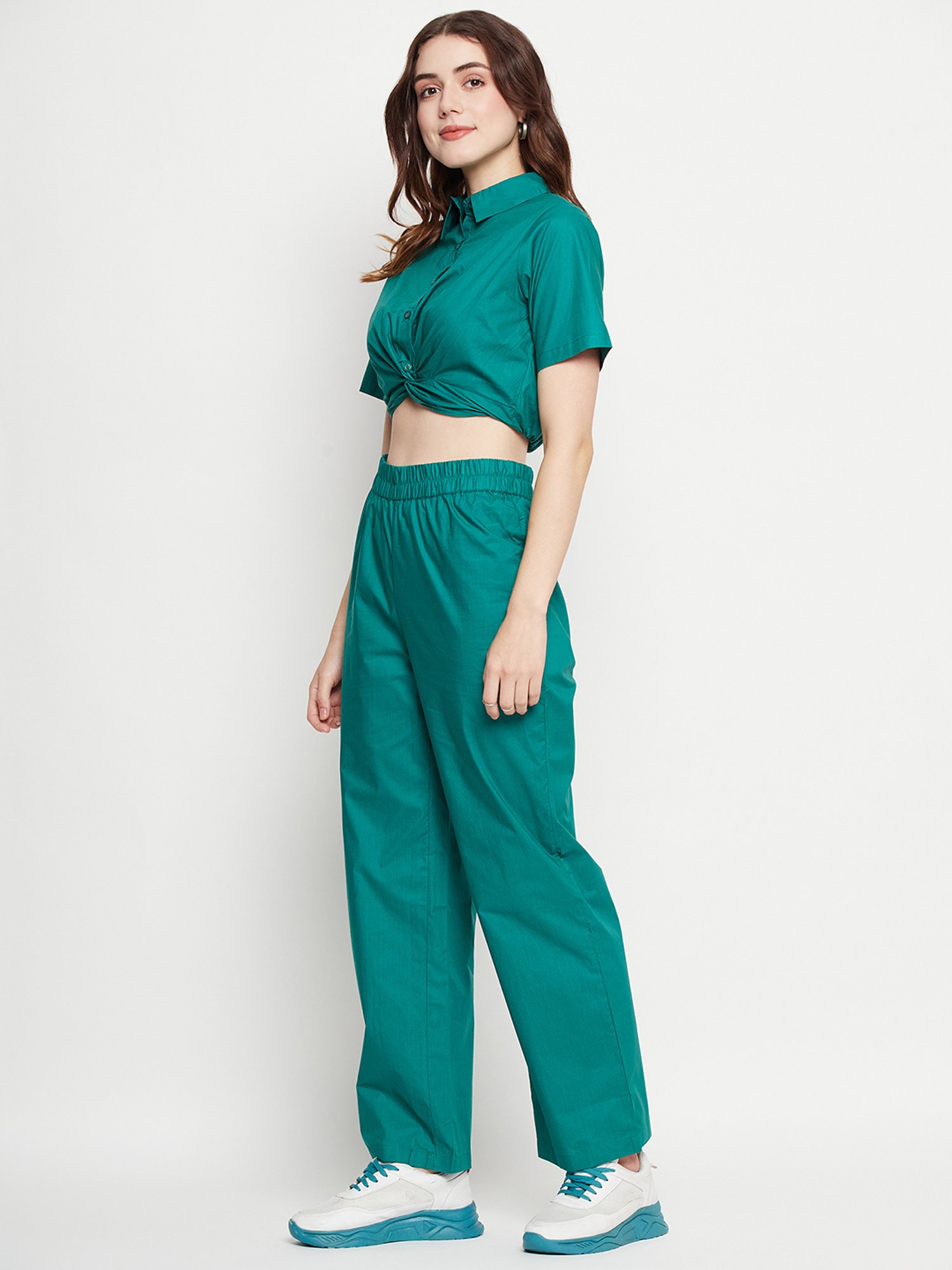 Camla Green Printed Maxi Co-Ord Set