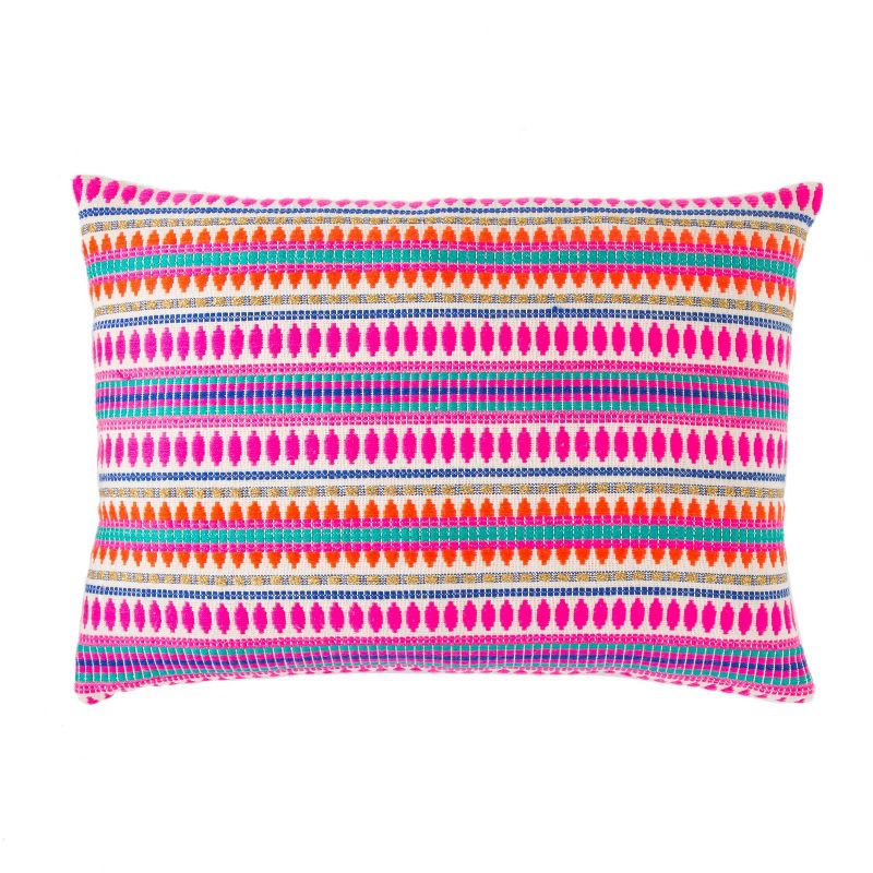 14&#34;x20&#34; Cante Striped Lumbar Pillow Pink - Jaipur Living