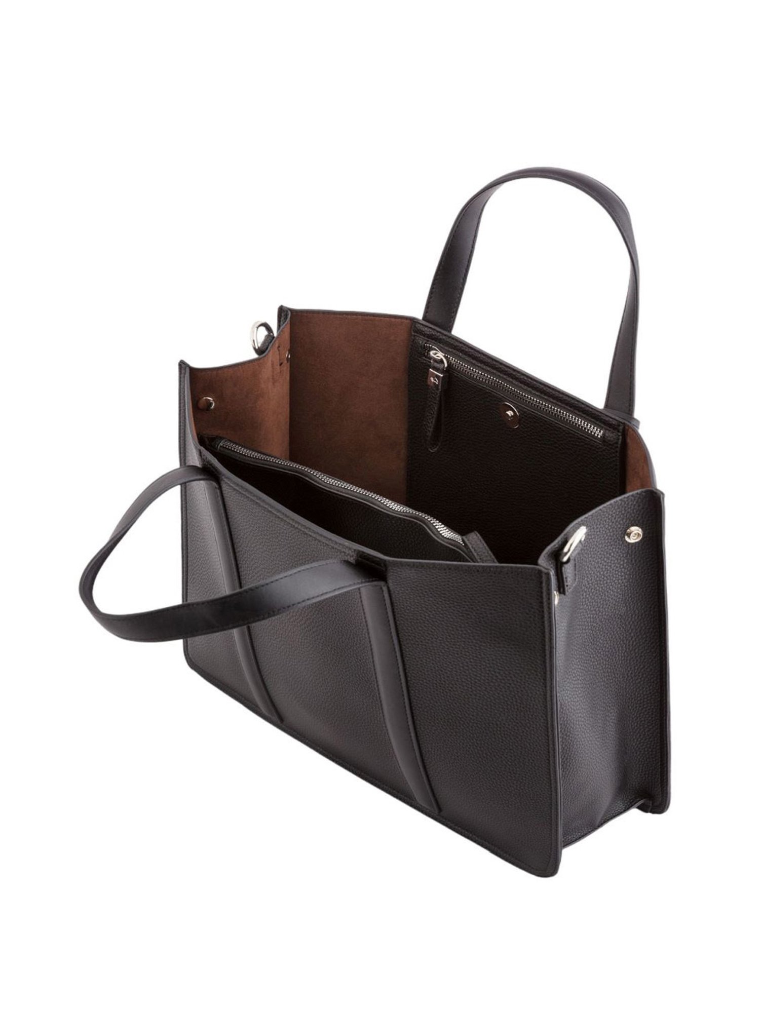 Carpisa New Waikiki Black Faux Leather Solid Tote Handbag
